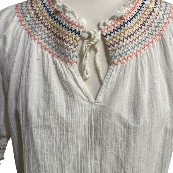 Madewell peasant style smock top shirt - Picture 3 of 12